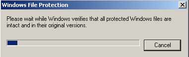 SFC Scannow for XP picture - says Please wait now